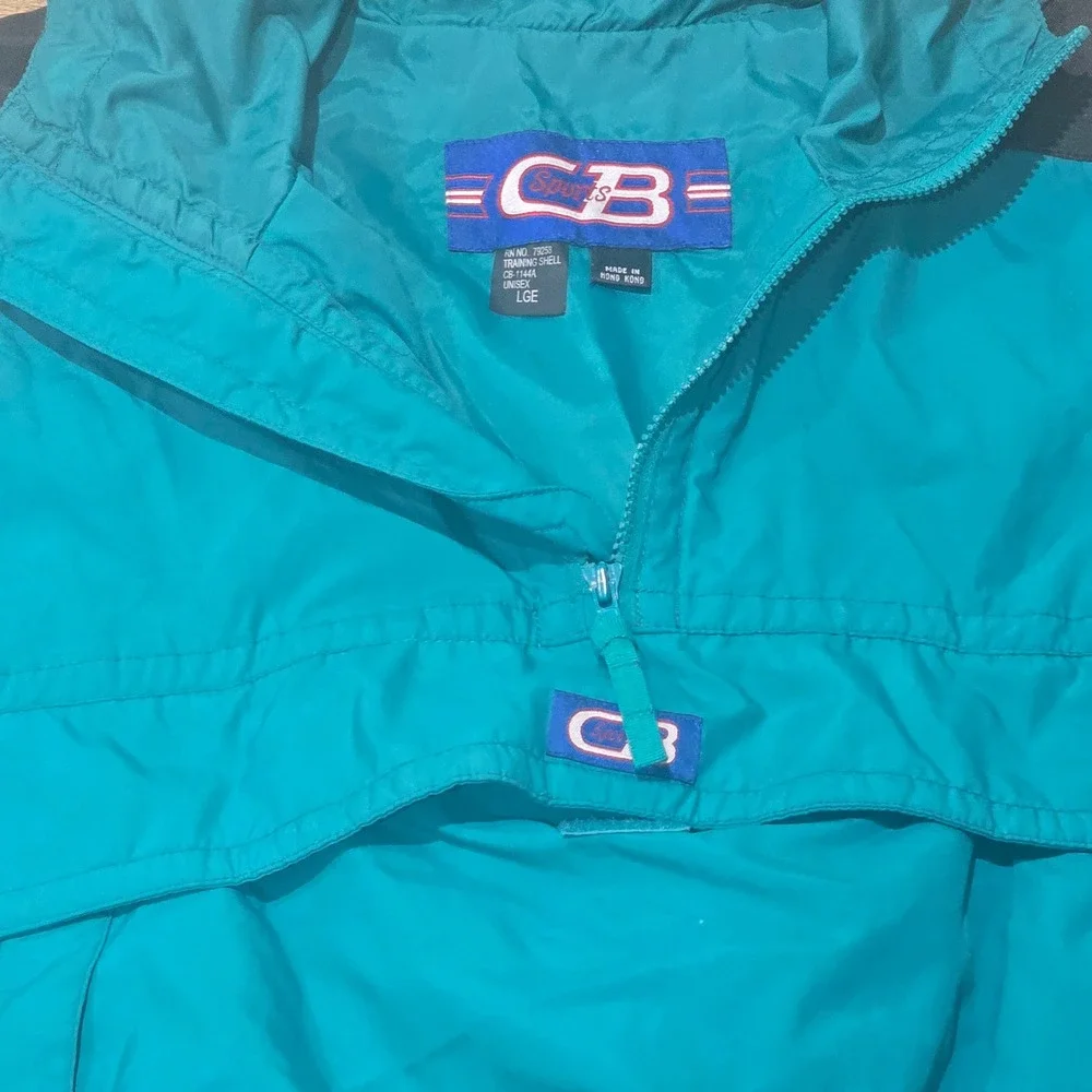 CB Sports Teal Anorak Pullover Training‎ Shell Jacket Unisex LGE